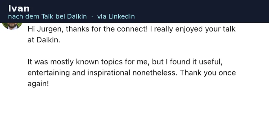 Anonymisierte LinkedIn-Stimme über biteme.digital
