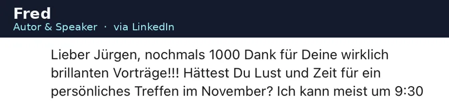 Anonymisierte LinkedIn-Stimme über biteme.digital