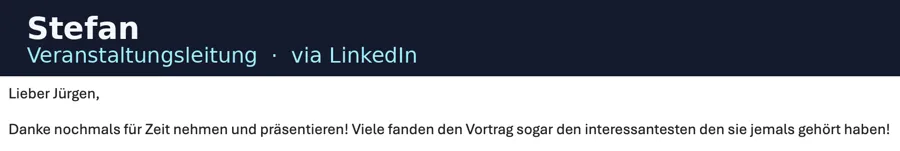 Anonymisierte LinkedIn-Stimme über biteme.digital